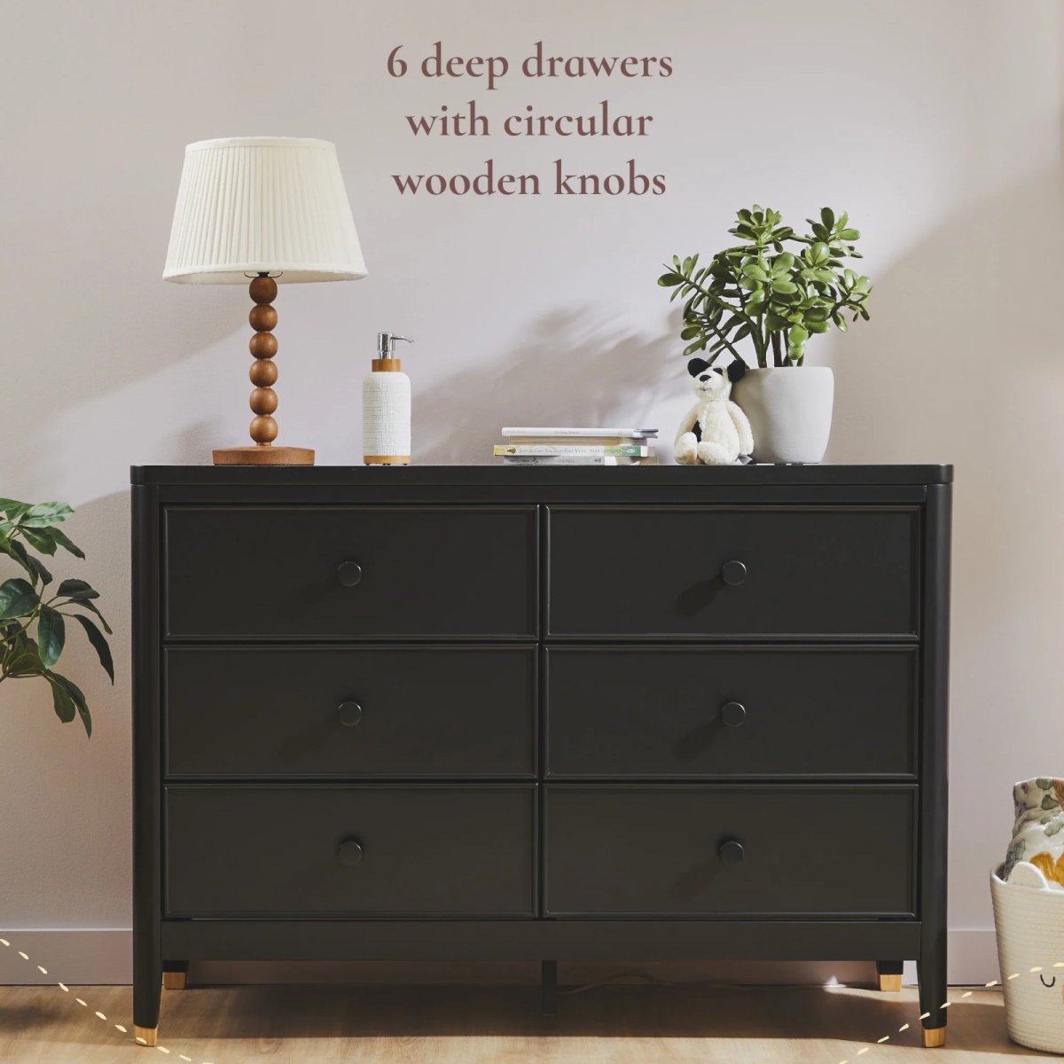 Aster 6 Drawer Dresser - White