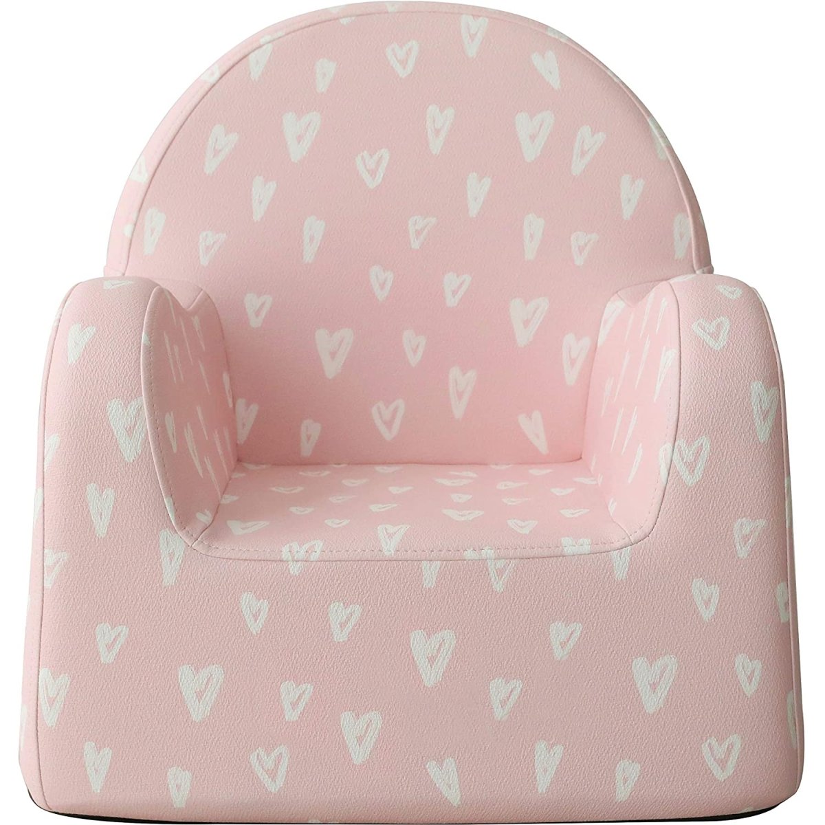 Soffkin Leather Luxury Kids Sofa - Pink with Hearts