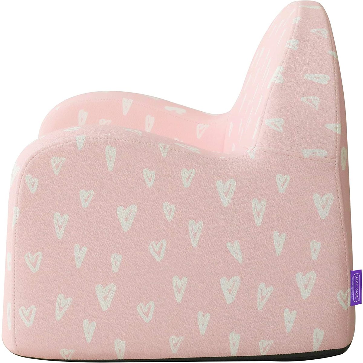 Soffkin Leather Luxury Kids Sofa - Pink with Hearts