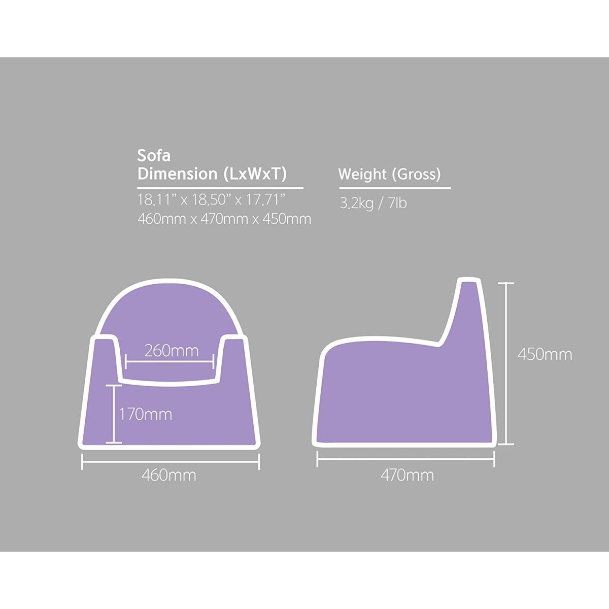 Soffkin Leather Luxury Kids Sofa - Pink with Hearts