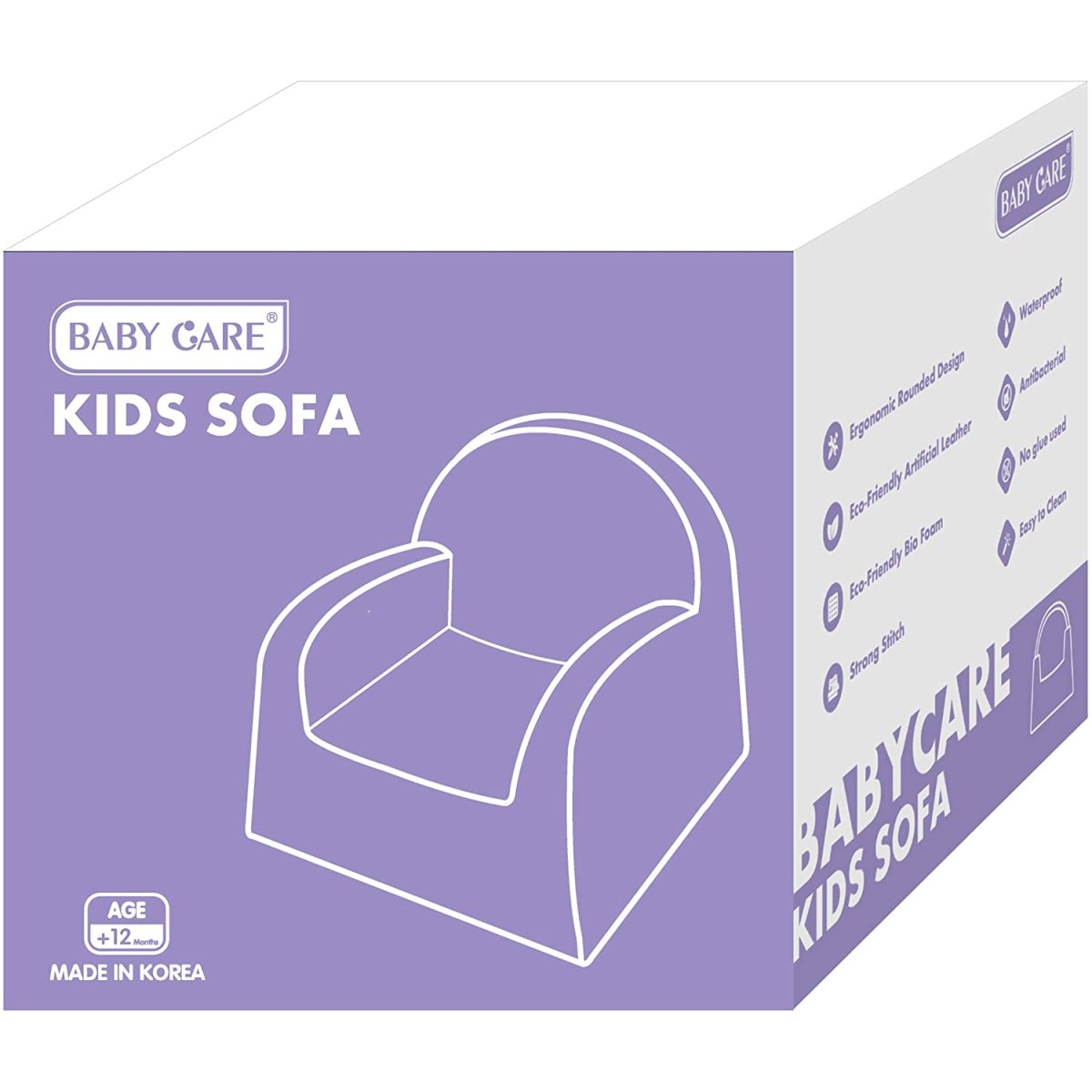 Soffkin Leather Luxury Kids Sofa - Pink with Hearts