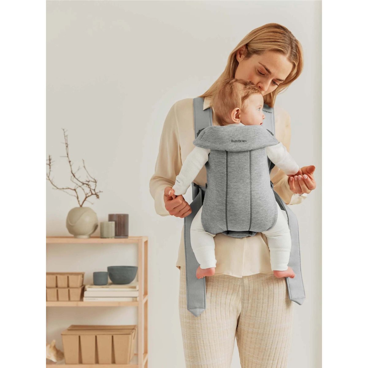 Baby Carrier Mini - 3D Jersey, Light Grey