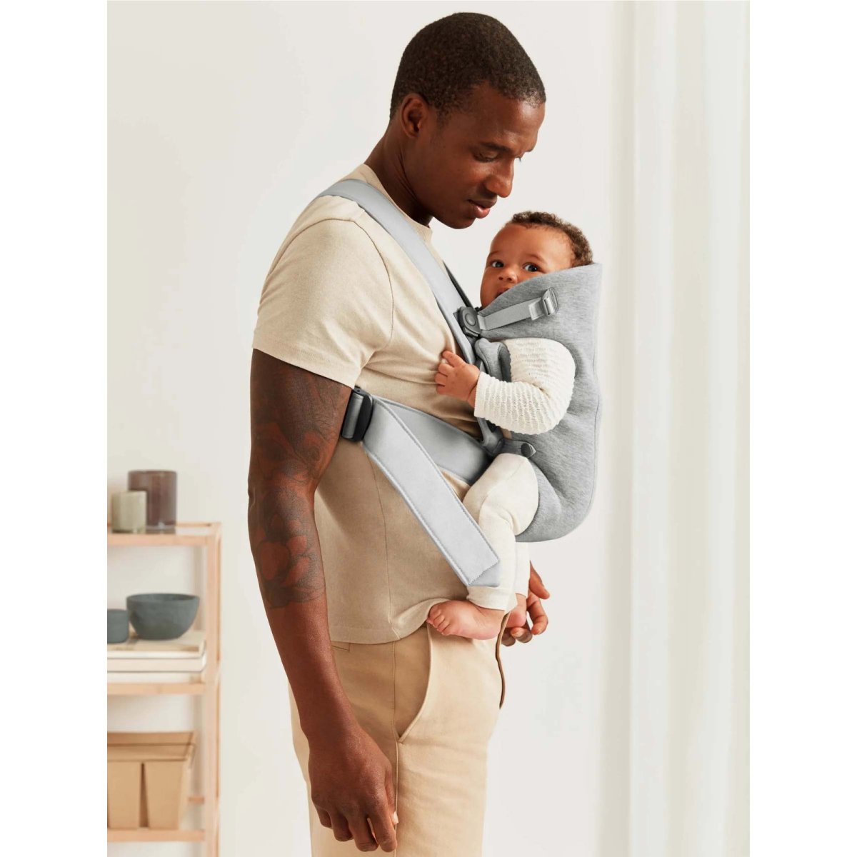 Baby Carrier Mini - 3D Jersey, Light Grey