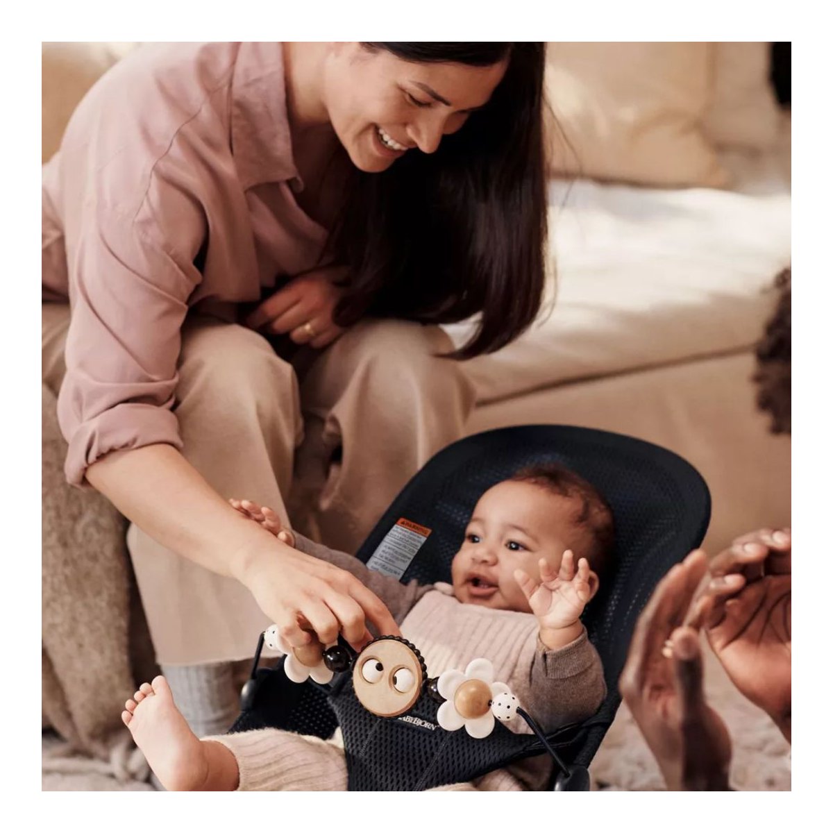 Babybjorn Toy for Bouncer - Googly Eyes Black & White