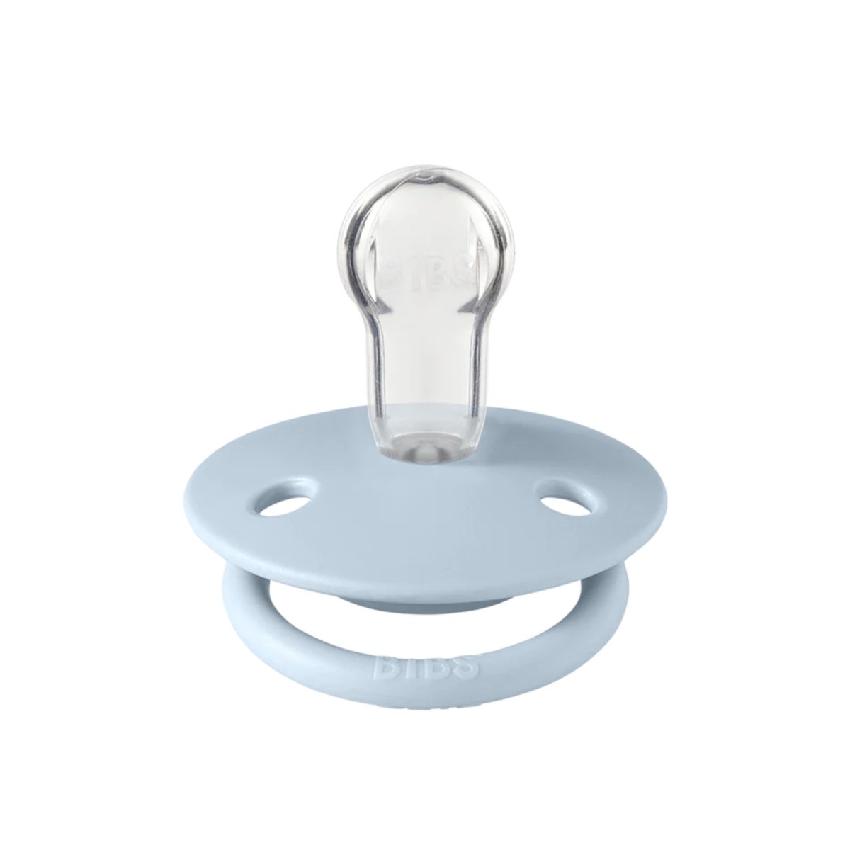 De Lux Silicone Pacifier 2 Pack - Iron/Baby Blue