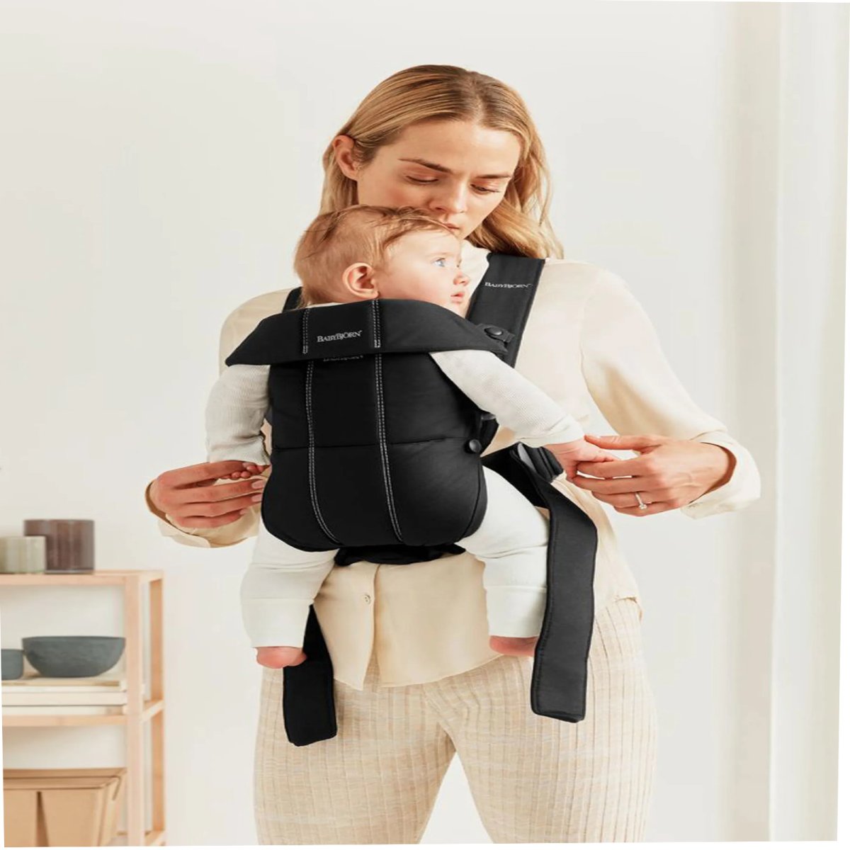 Baby Carrier Mini - Cotton, Woven Black