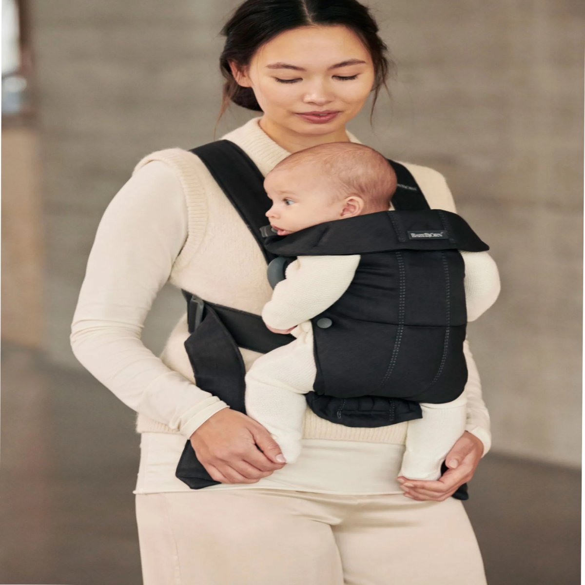 Baby Carrier Mini - Cotton, Woven Black