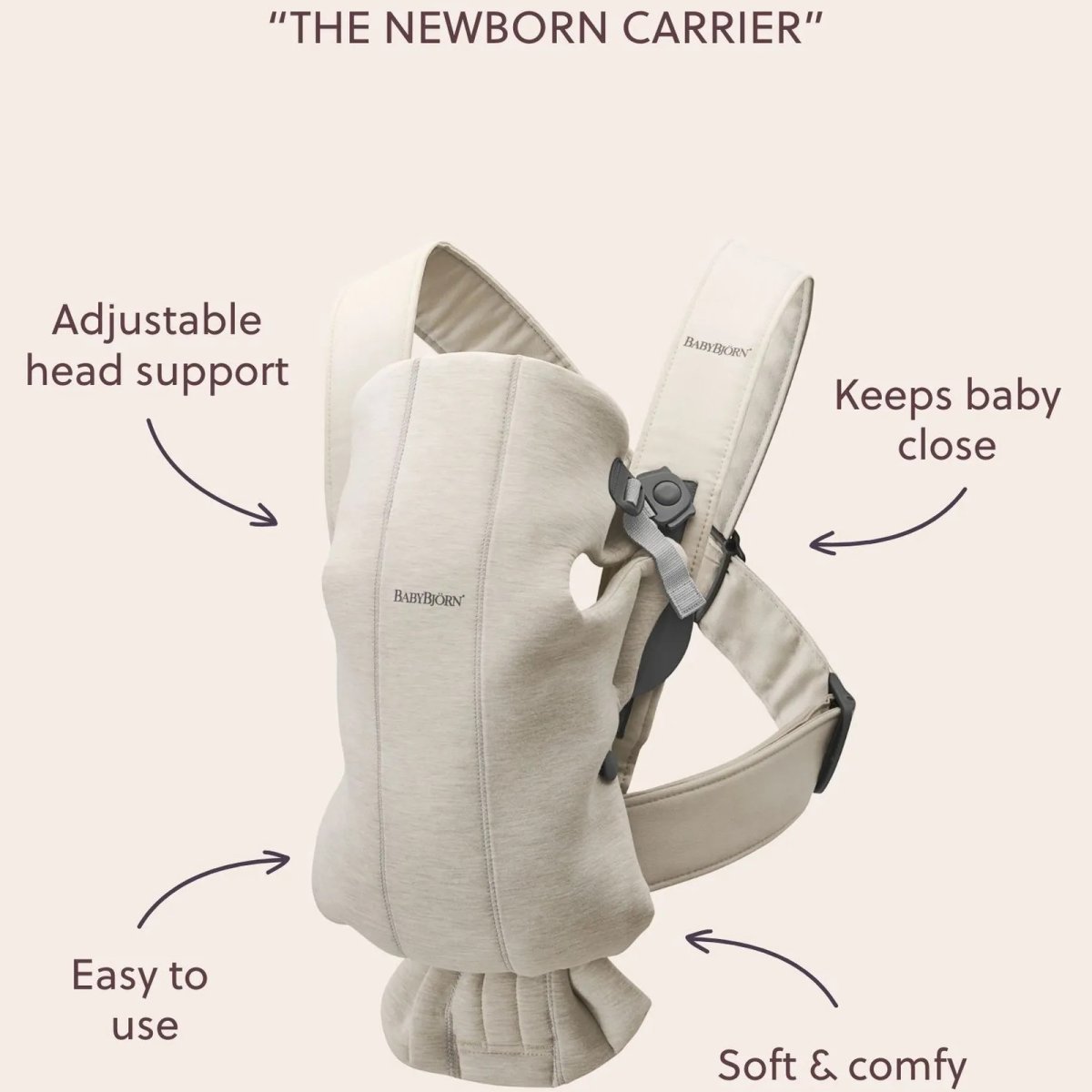 Baby Carrier Mini - Cotton, Woven Black