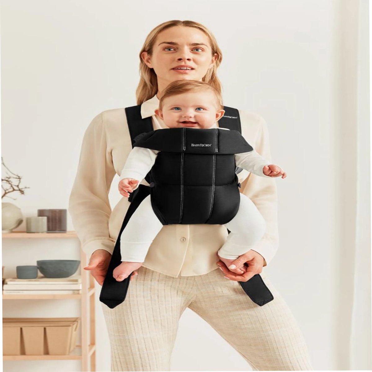 Baby Carrier Mini - Cotton, Woven Black