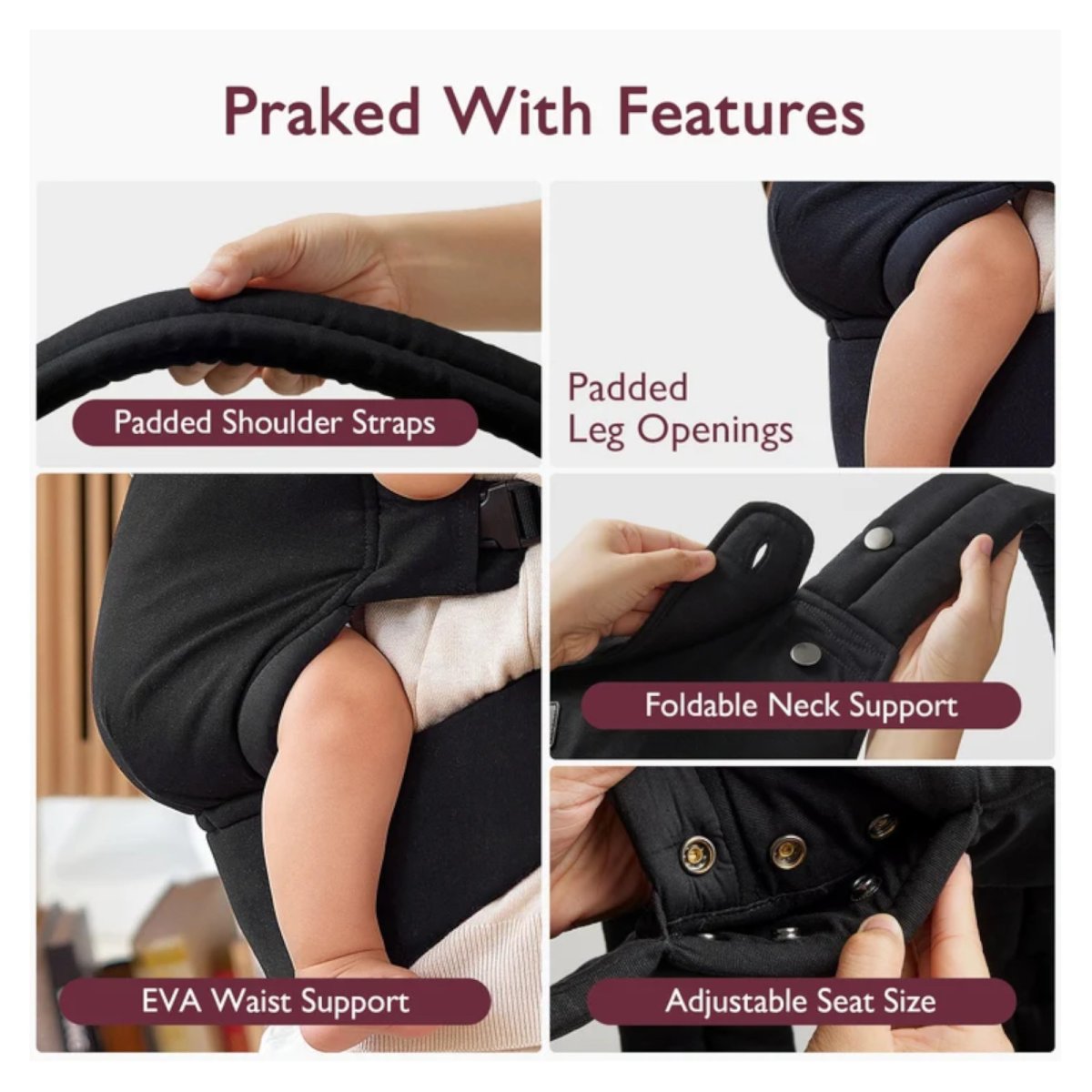 Baby Carrier Newborn to Toddler - Black
