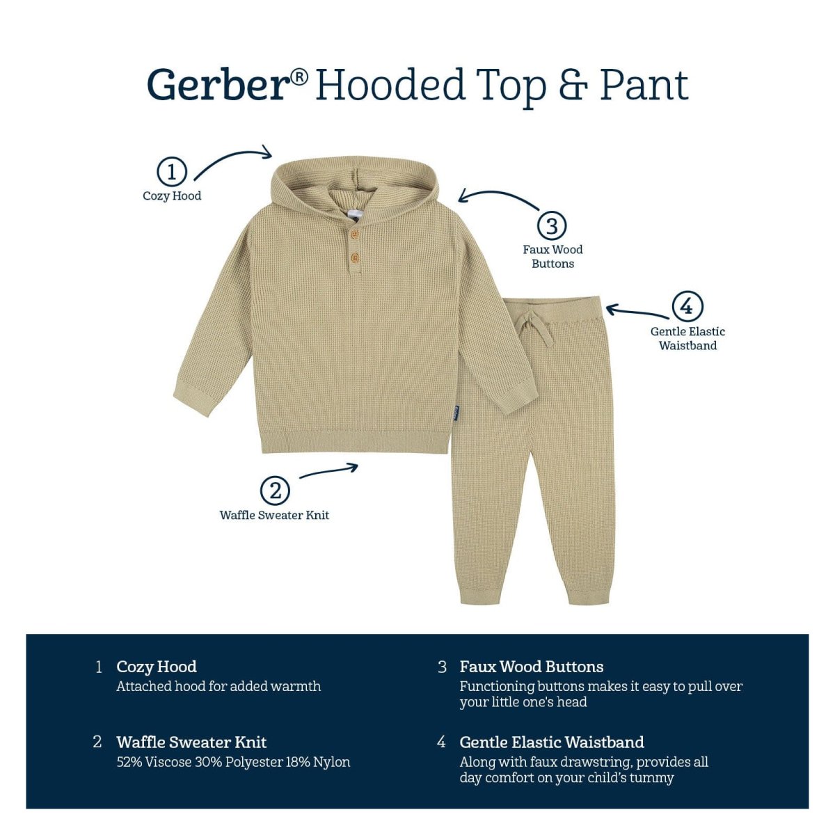 Baby Neutral 2-Piece Sweater Knit Set - TAN 0 - 3 months