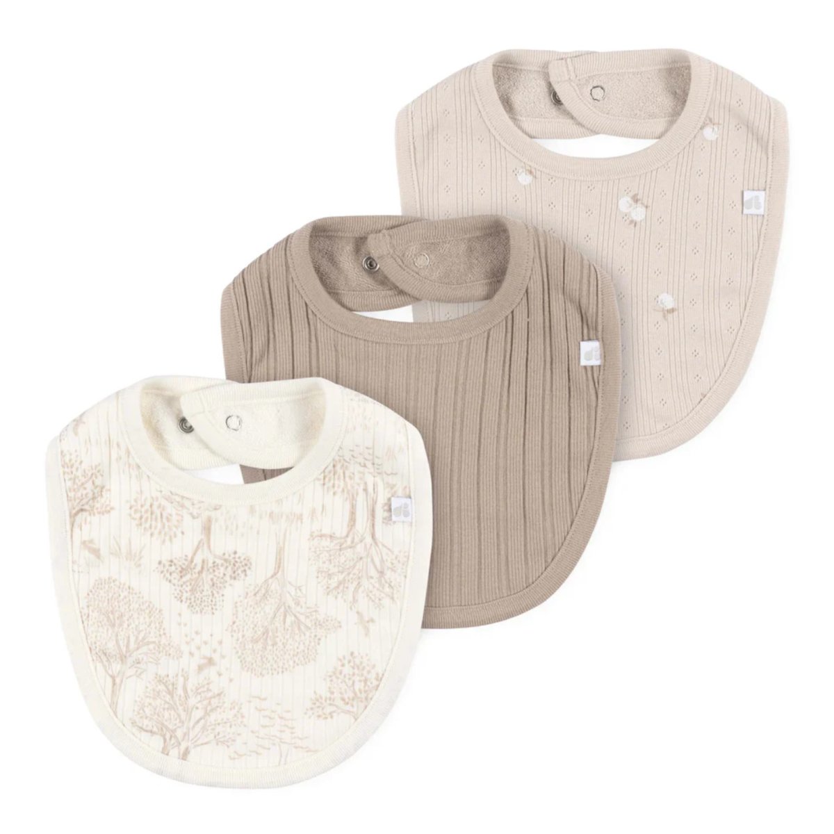 Baby Neutral 3-Pack Bibs - Tan