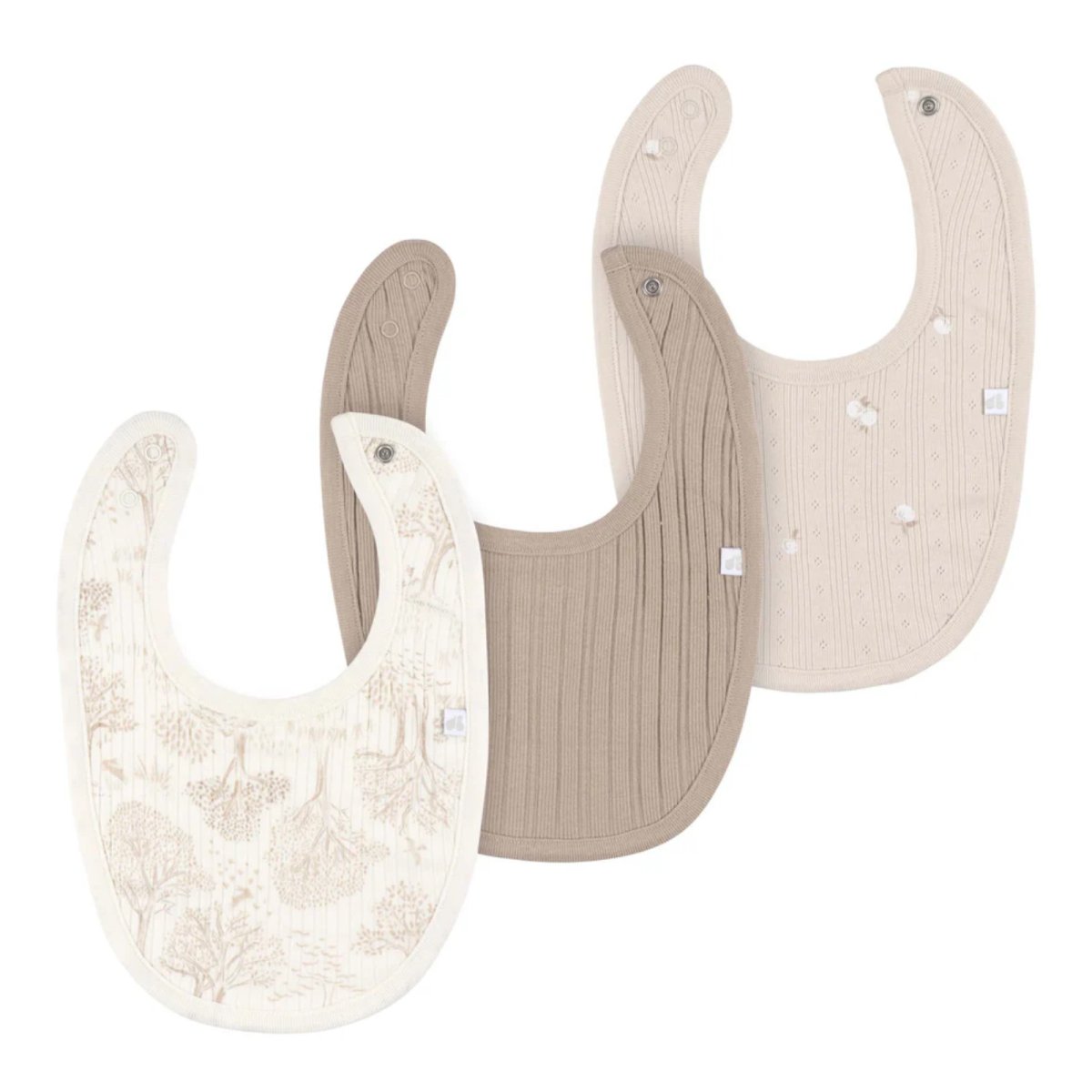 Baby Neutral 3-Pack Bibs - Tan