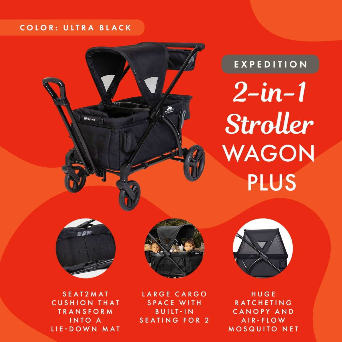 Expedition 2-in-1 Stroller Wagon - Liberty Midnight