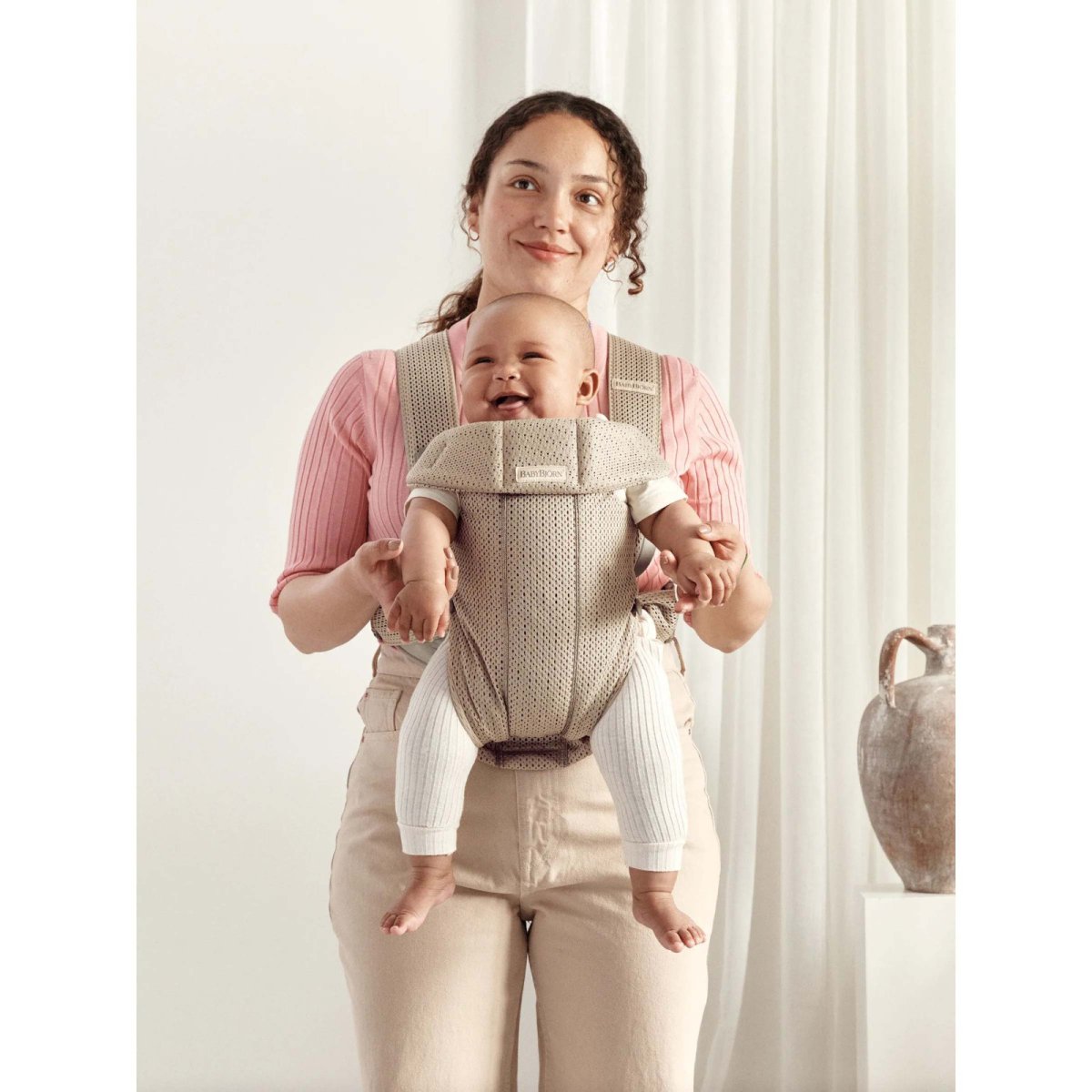 Baby Carrier Mini - 3D Mesh, Grey Beige