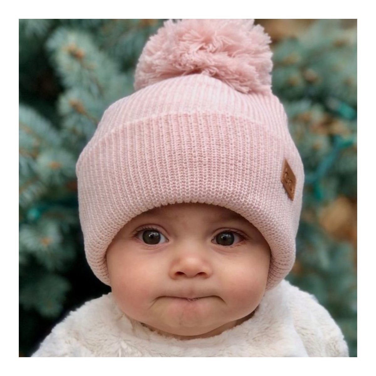 PomPom Toque - Light Pink