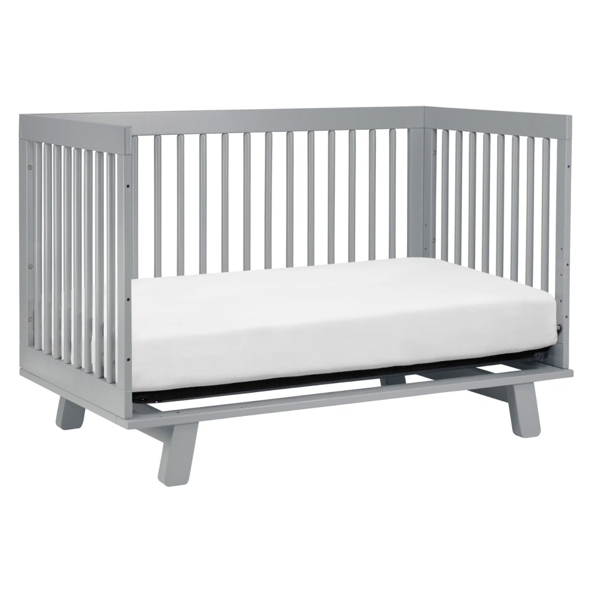 Hudson 3 In 1 Crib With Toddler Rail - Grey