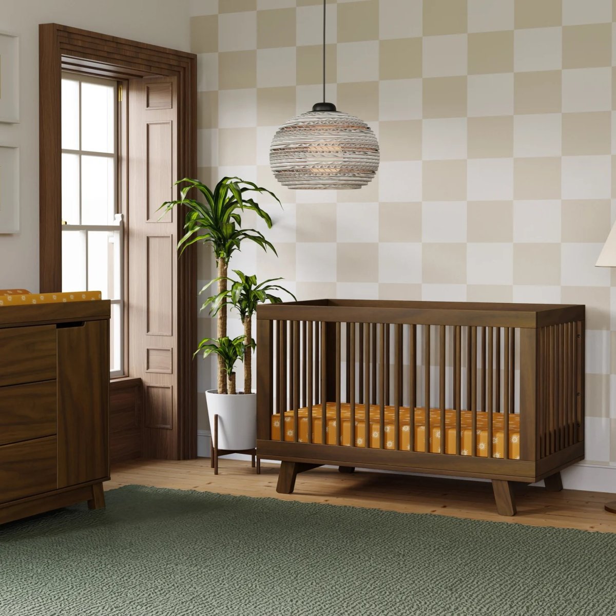 Scoot 3 In 1 Convertible Crib - Natural Walnut