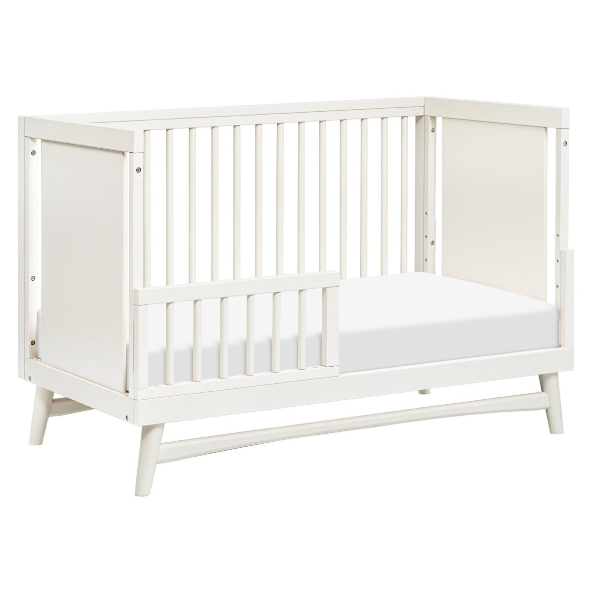 Peggy 3 In 1 Crib With Toddler Rail - Warm White