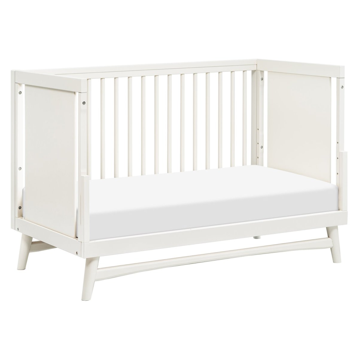 Peggy 3 In 1 Crib With Toddler Rail - Warm White