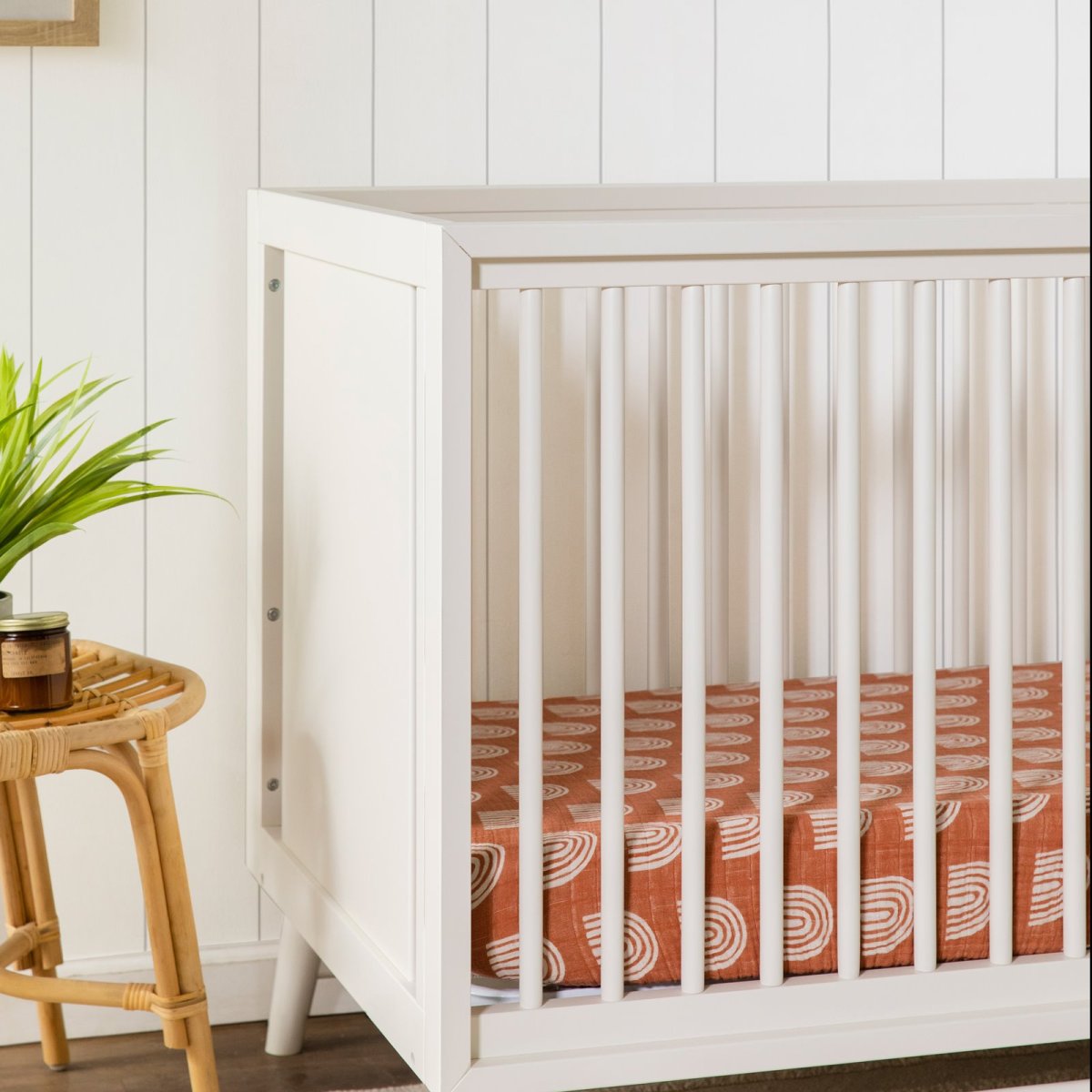 Peggy 3 In 1 Crib With Toddler Rail - Warm White