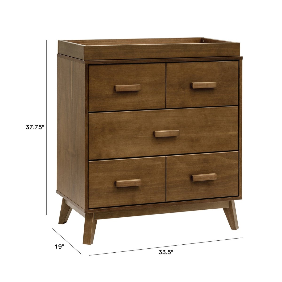 Scoot 3 Drawer Changer Dresser - Natural Walnut