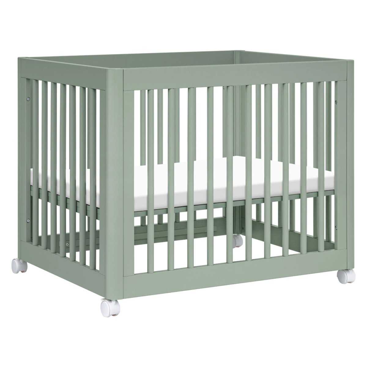 Yuzu 8 in 1 Convertible Crib with All Stages Conversion Kit - Light Sage