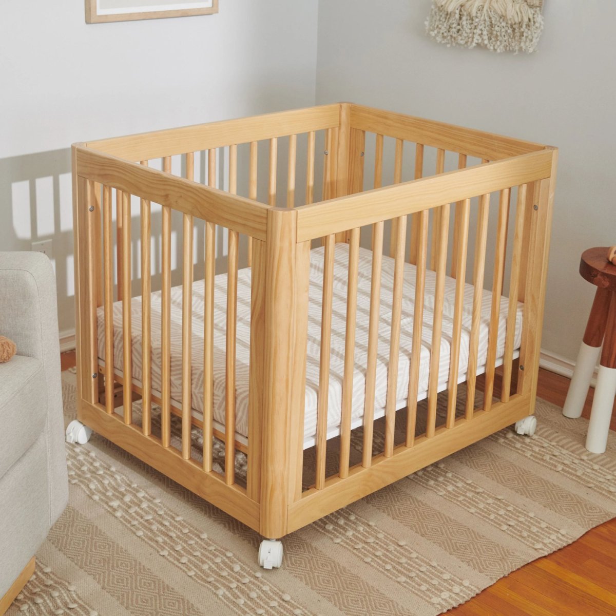 Yuzu 8 in 1 Convertible Crib with All Stages Conversion Kit - Natural