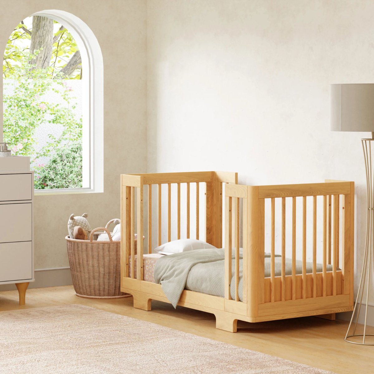 Yuzu 8 in 1 Convertible Crib with All Stages Conversion Kit - Natural