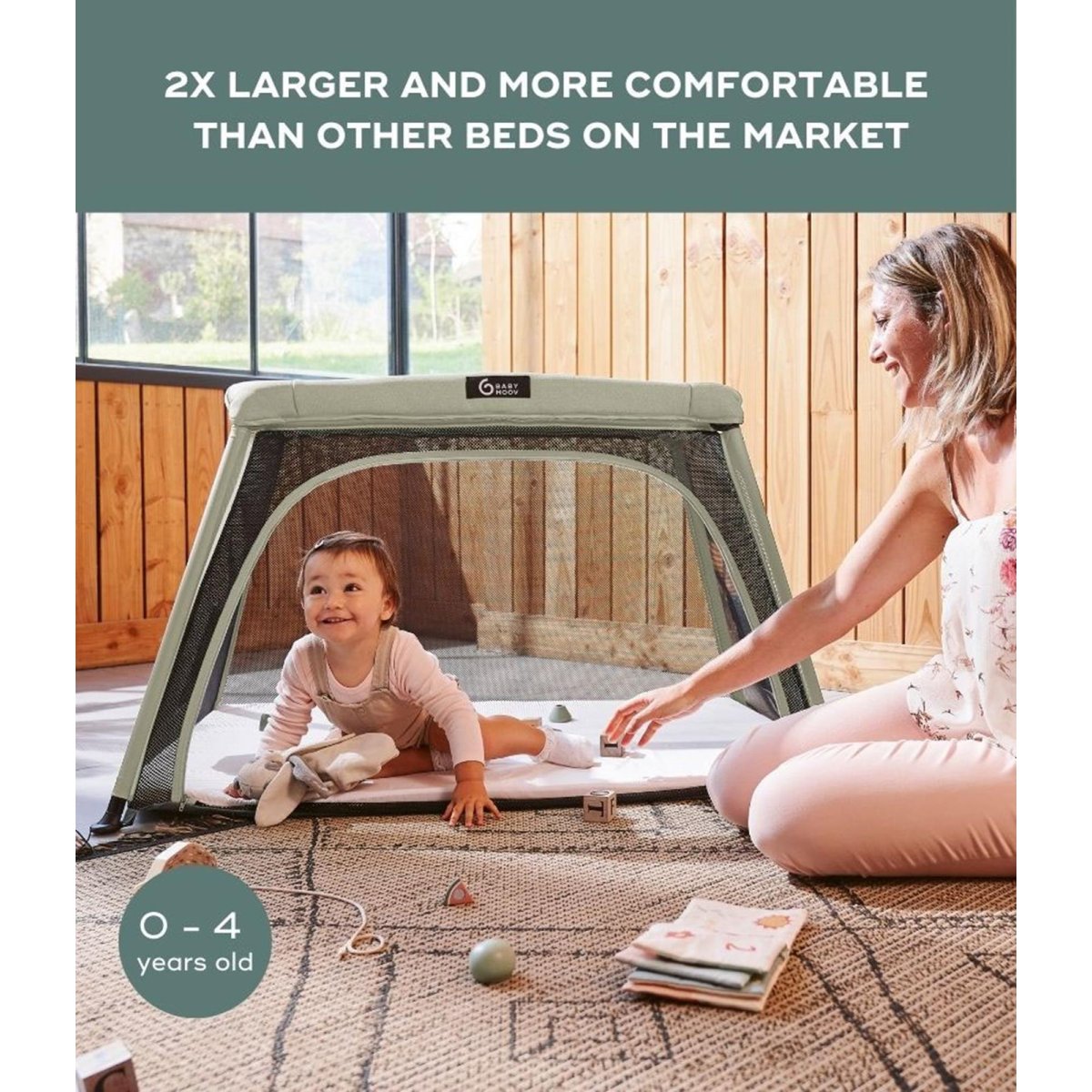 Travel crib and bed 3-in-1 Moov and Comfy