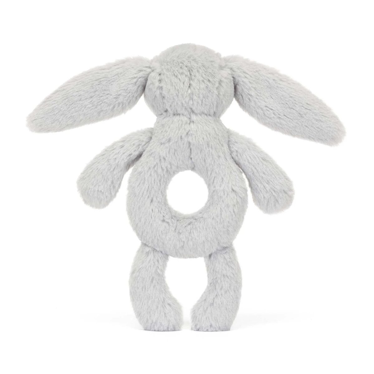 Bashful Grey Bunny Ring Rattle (RECYCLED FIBERS)