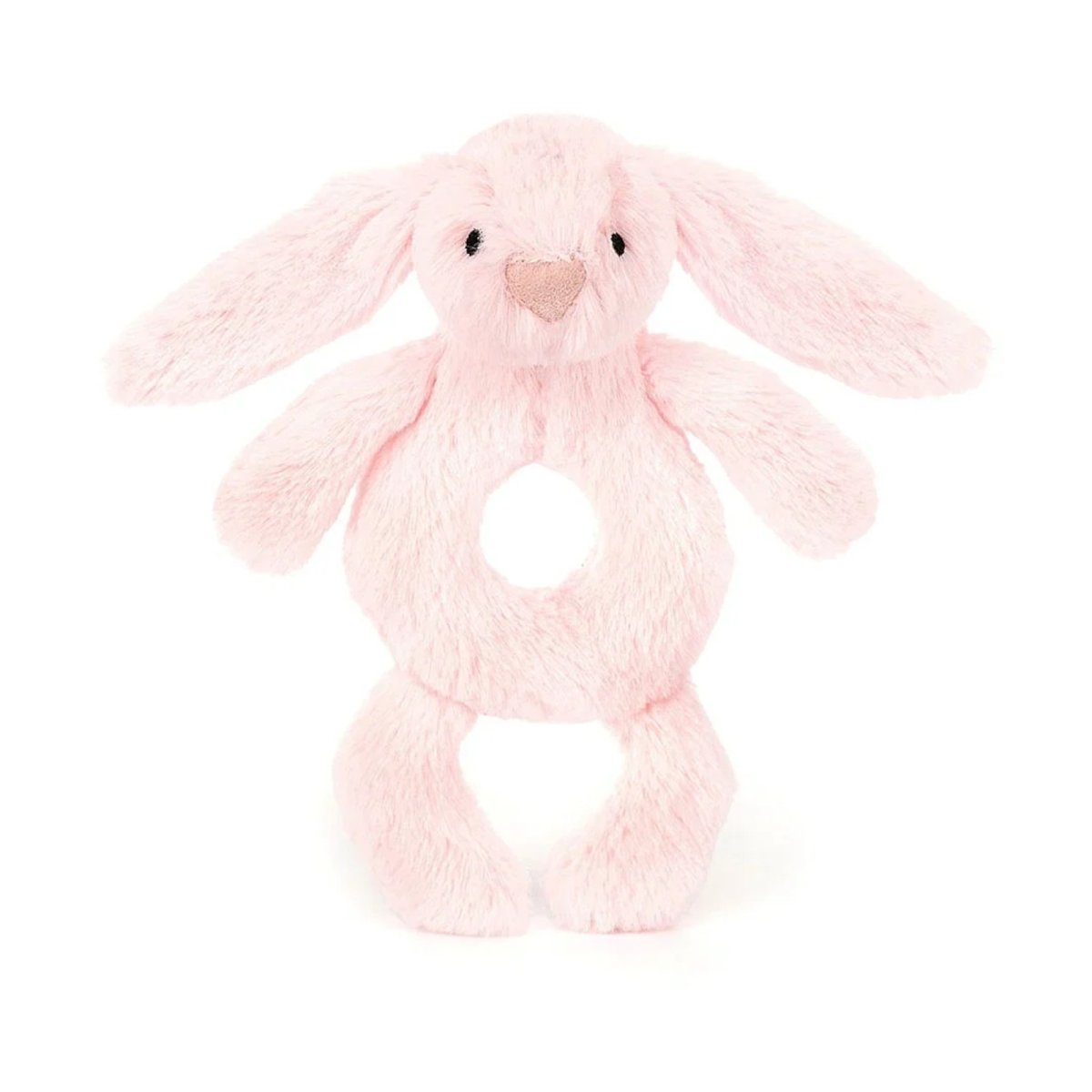 Bashful Pink Bunny Ring Rattle (RECYCLED FIBERS)