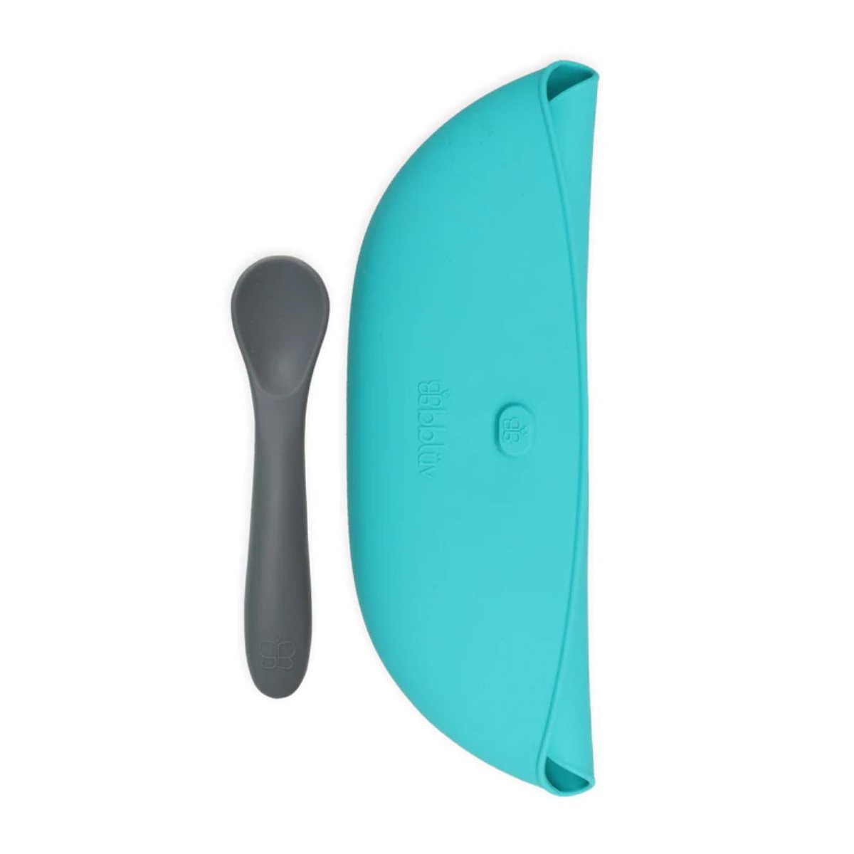 Poket - 2 pk Portable Silicone Feeding Set - Aqua