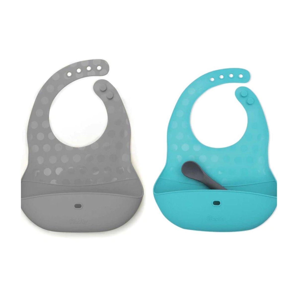 Poket - 2 pk Portable Silicone Feeding Set - Aqua