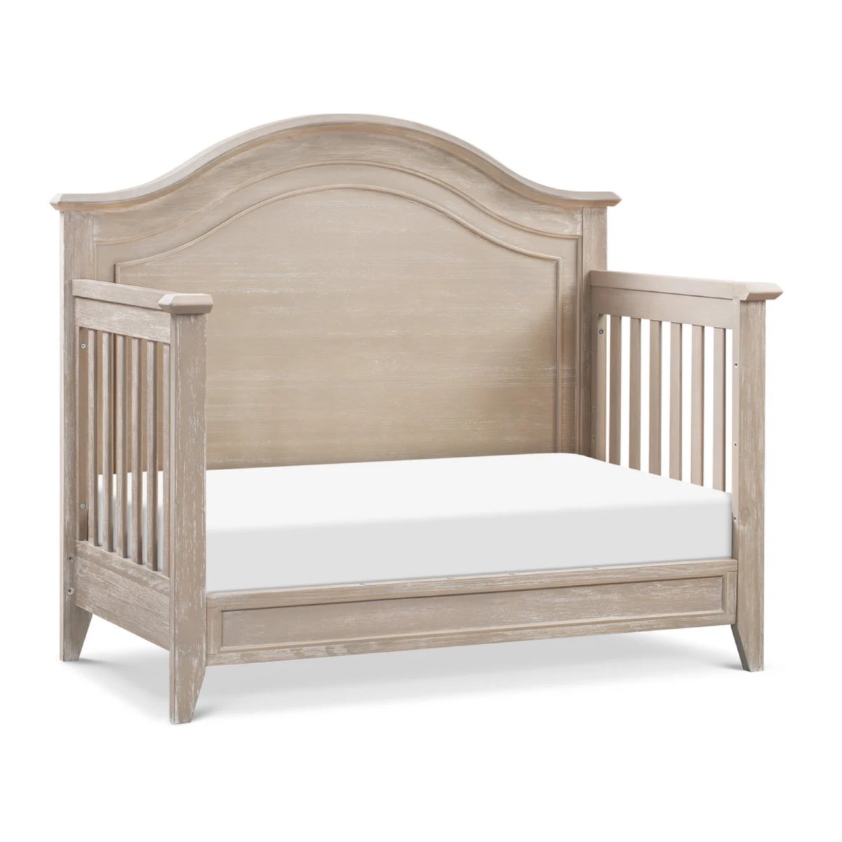 Beckett Rustic 4-in-1 Convertible Curve Top Crib - Sandbar