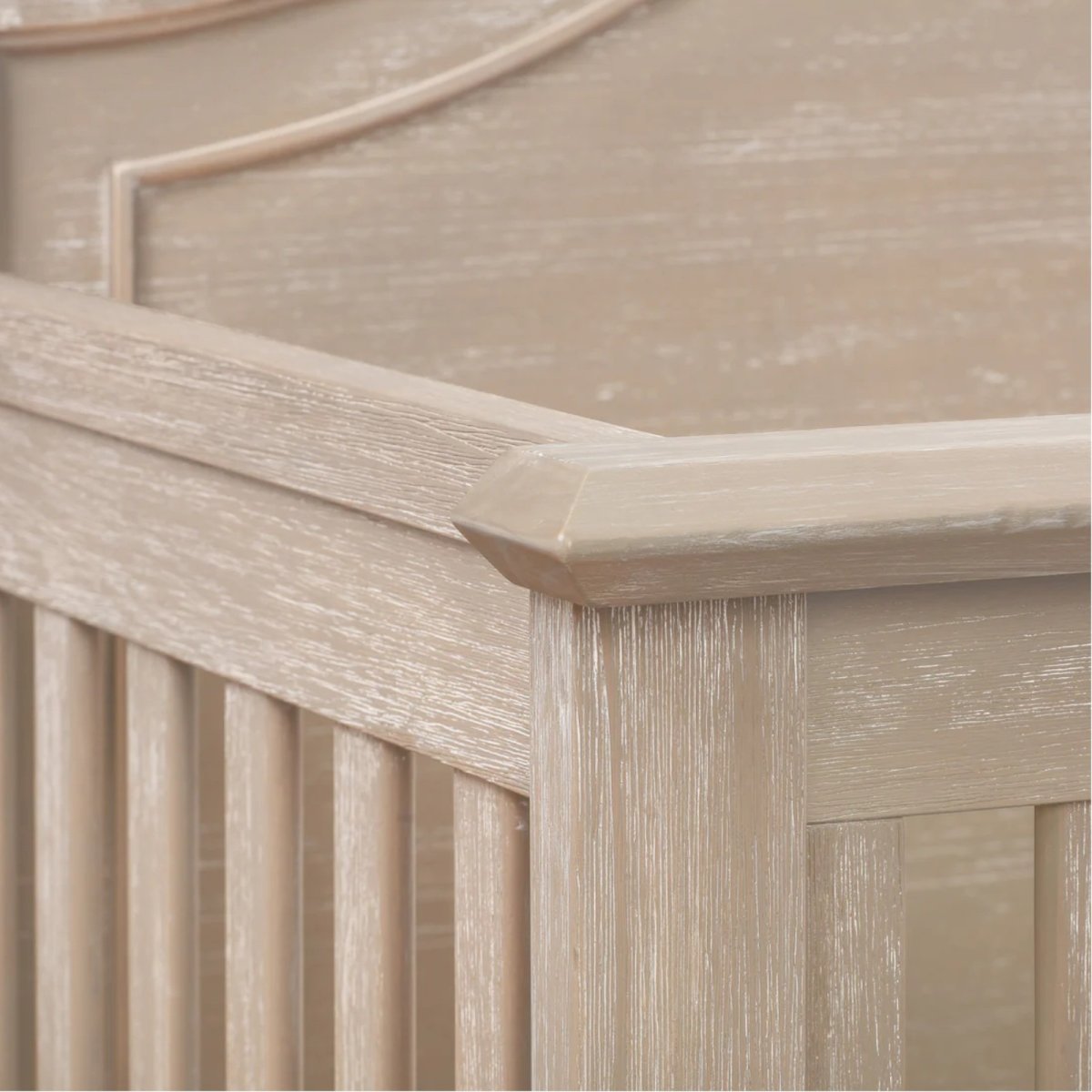 Beckett Rustic 4-in-1 Convertible Curve Top Crib - Sandbar