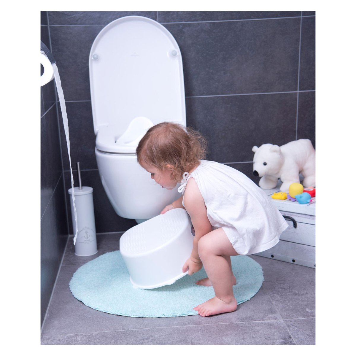 Bella Bambina Step Stool Aquamarine Pearl