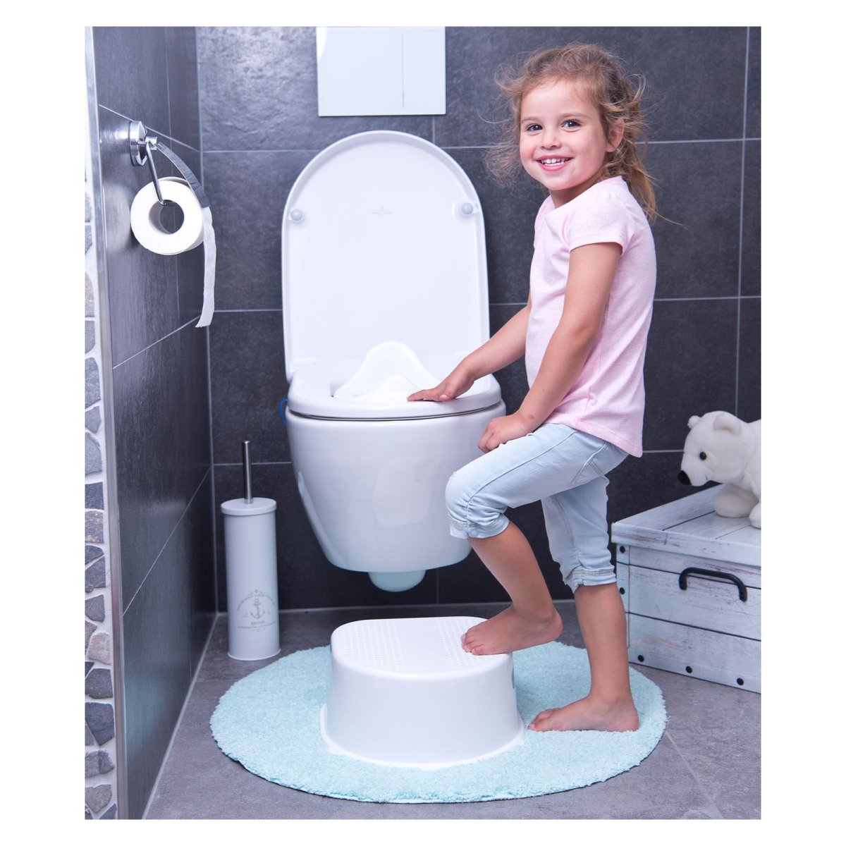 Bella Bambina Step Stool Aquamarine Pearl