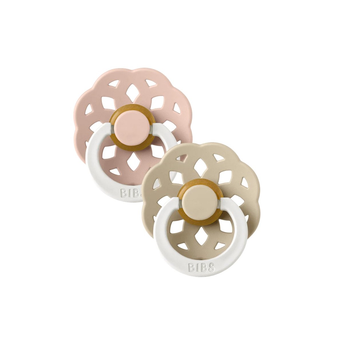 Boheme Latex Pacifier 2 Pack - Blush Glow/Vanilla Glow
