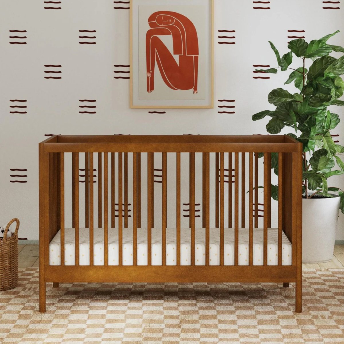 Birdie 3-in-1 Convertible Crib - Walnut