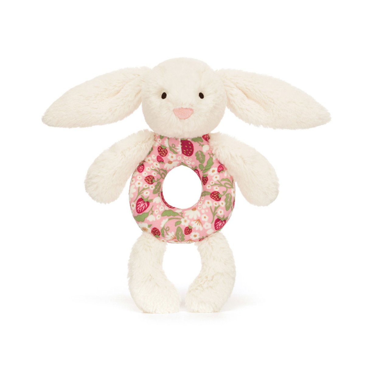 Blossom Cream Bunny Berry Ring Rattle
