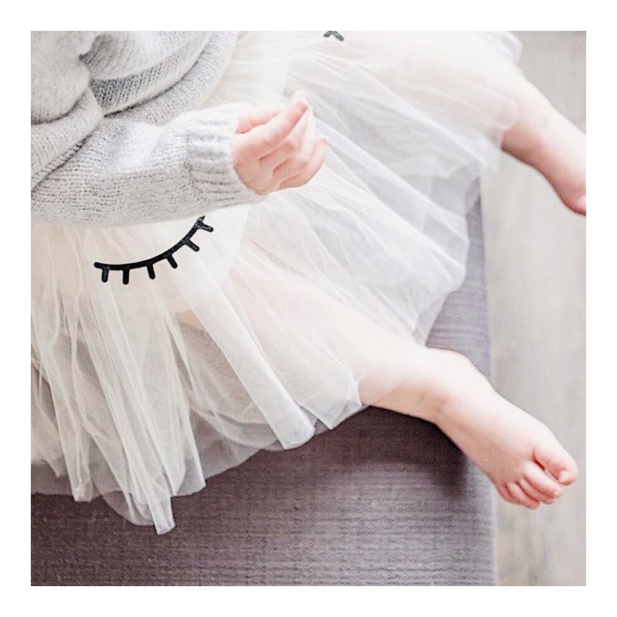 Baby Taylor Tutu Eyelashes - Cream 1 to 3 years
