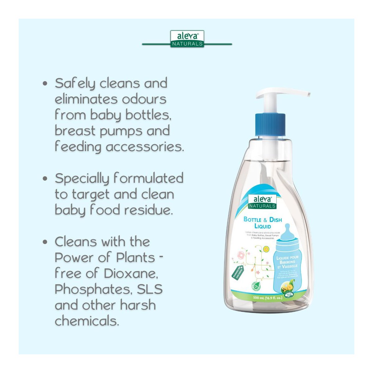 Bottle & Dish Liquid Fragrance Free 500mL