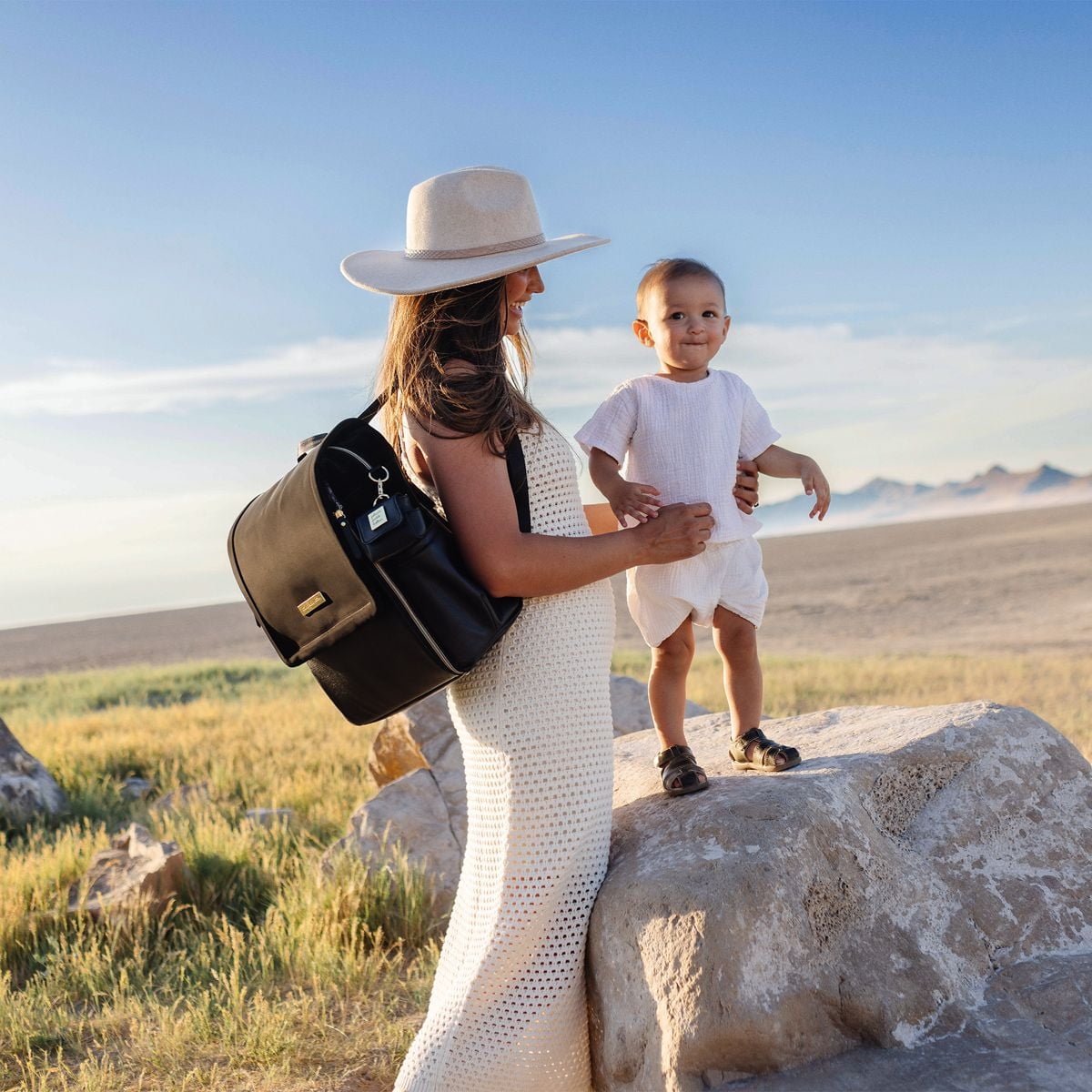 Boxy Backpack Diaper Bag - Twilight Black