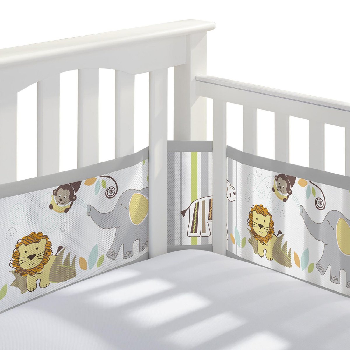 Mesh Crib Liner - Grey Safari