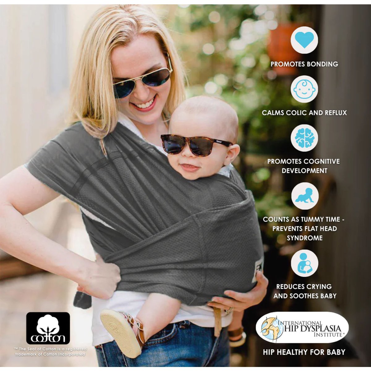 Baby Carrier Solid Cotton Warm Cocoa