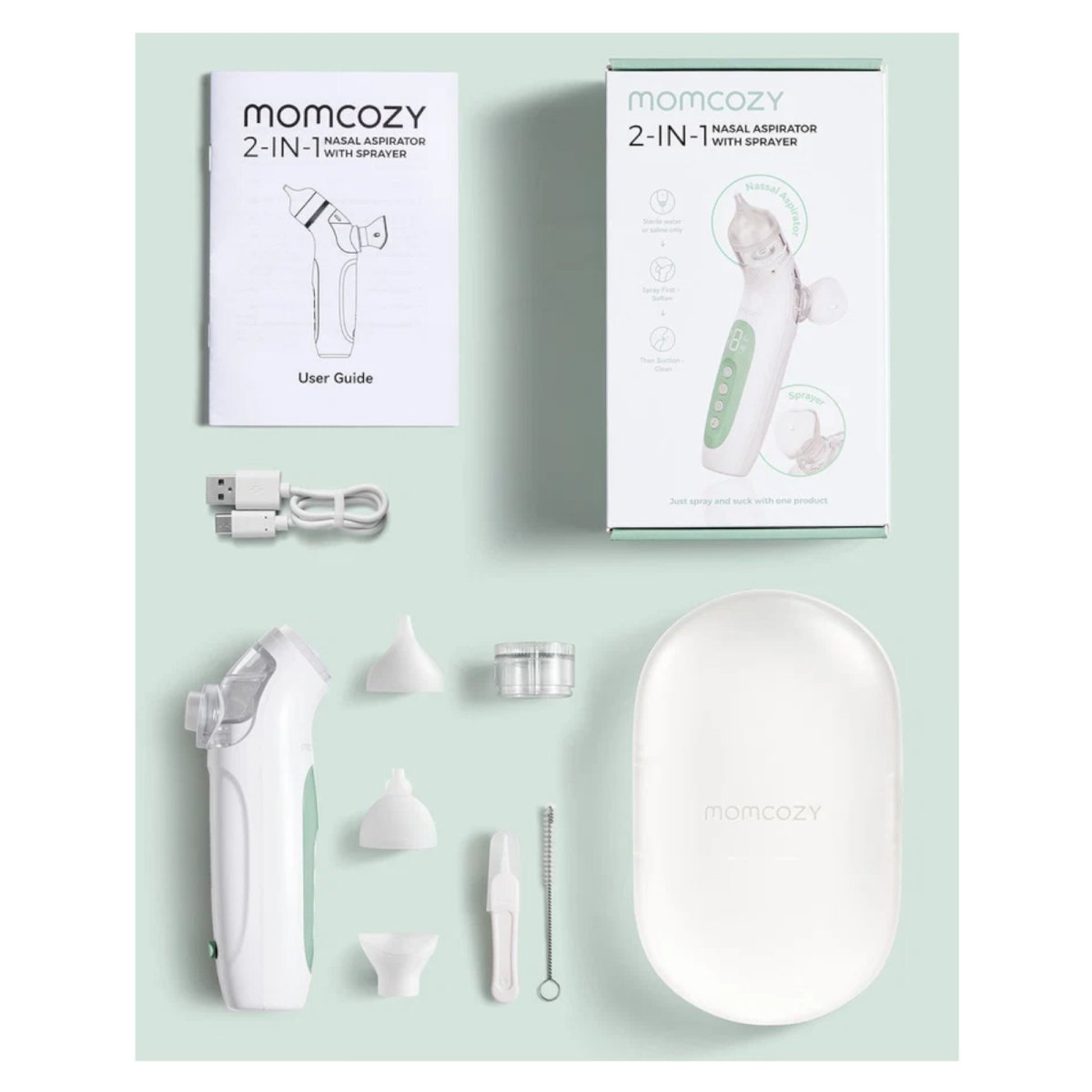 BreezyClear 2in1 Spray & Suction Electric Nasal Aspirator