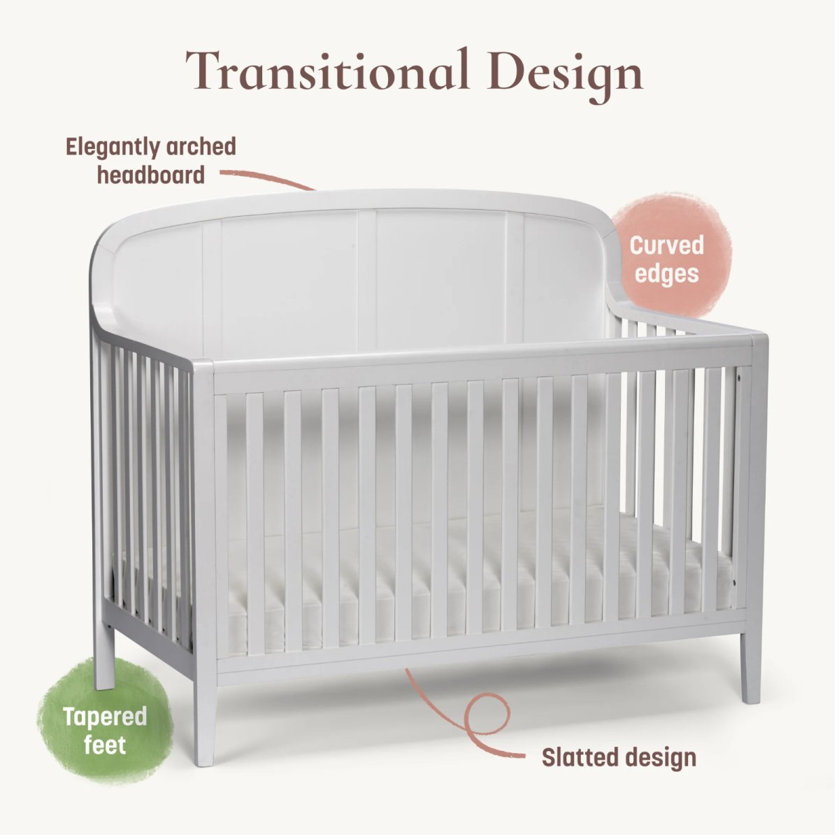 Briar Headboard Crib - True White
