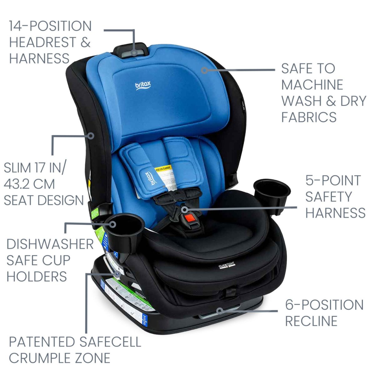 Poplar Convertible Car Seat - Cobalt Onyx