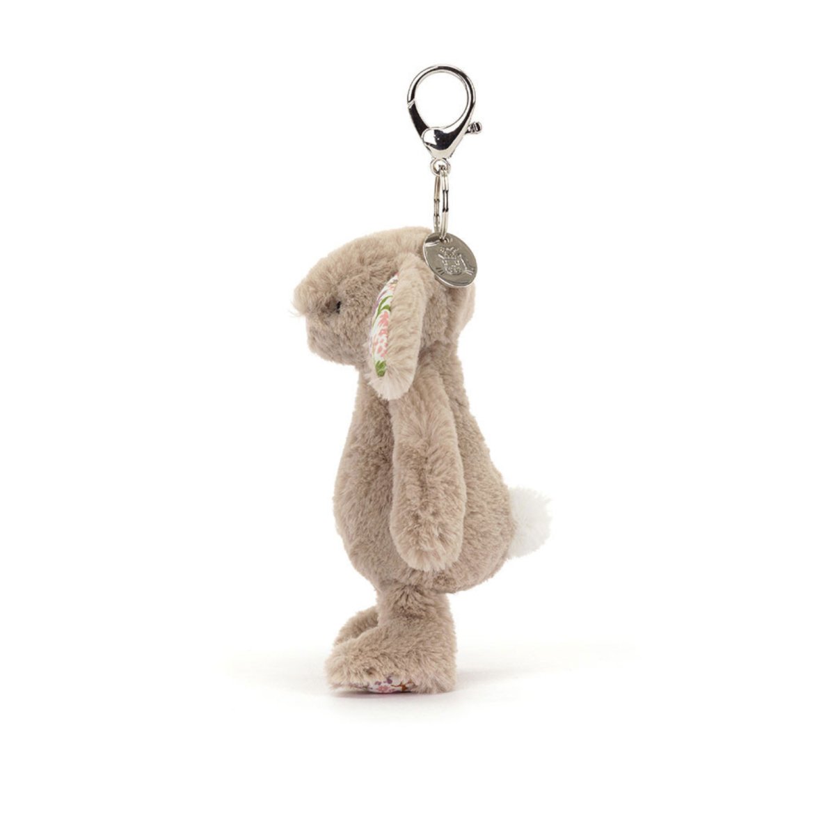 Bunny Beige Bag Charm - Floral Ears
